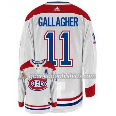 Montreal Canadiens BRENDAN GALLAGHER 11 Adidas Wit Authentic Shirt - Mannen